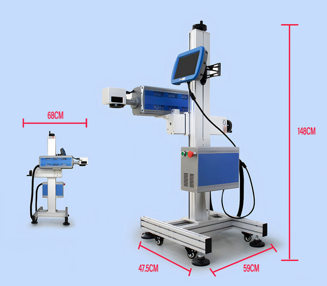 High Speed Vin Code Date Code Serial Number Flying Cable Laser Marking Machine