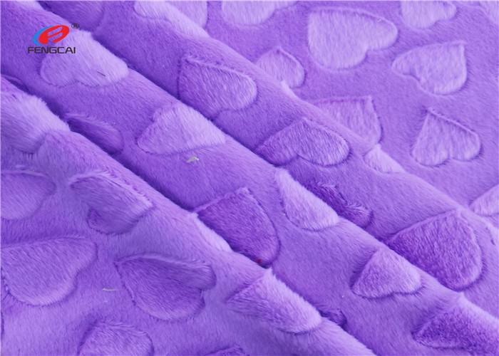 DTY / FDY Knitted Minky Velboa Fabric 100% Polyester Super Soft