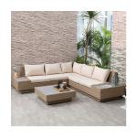 Leisure Outdoor Patio Furniture Modern Design Wicker Rattan Corner Sofa Set for