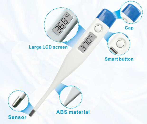 Home Use Electronic Rigid tip medical digital thermometer for fever