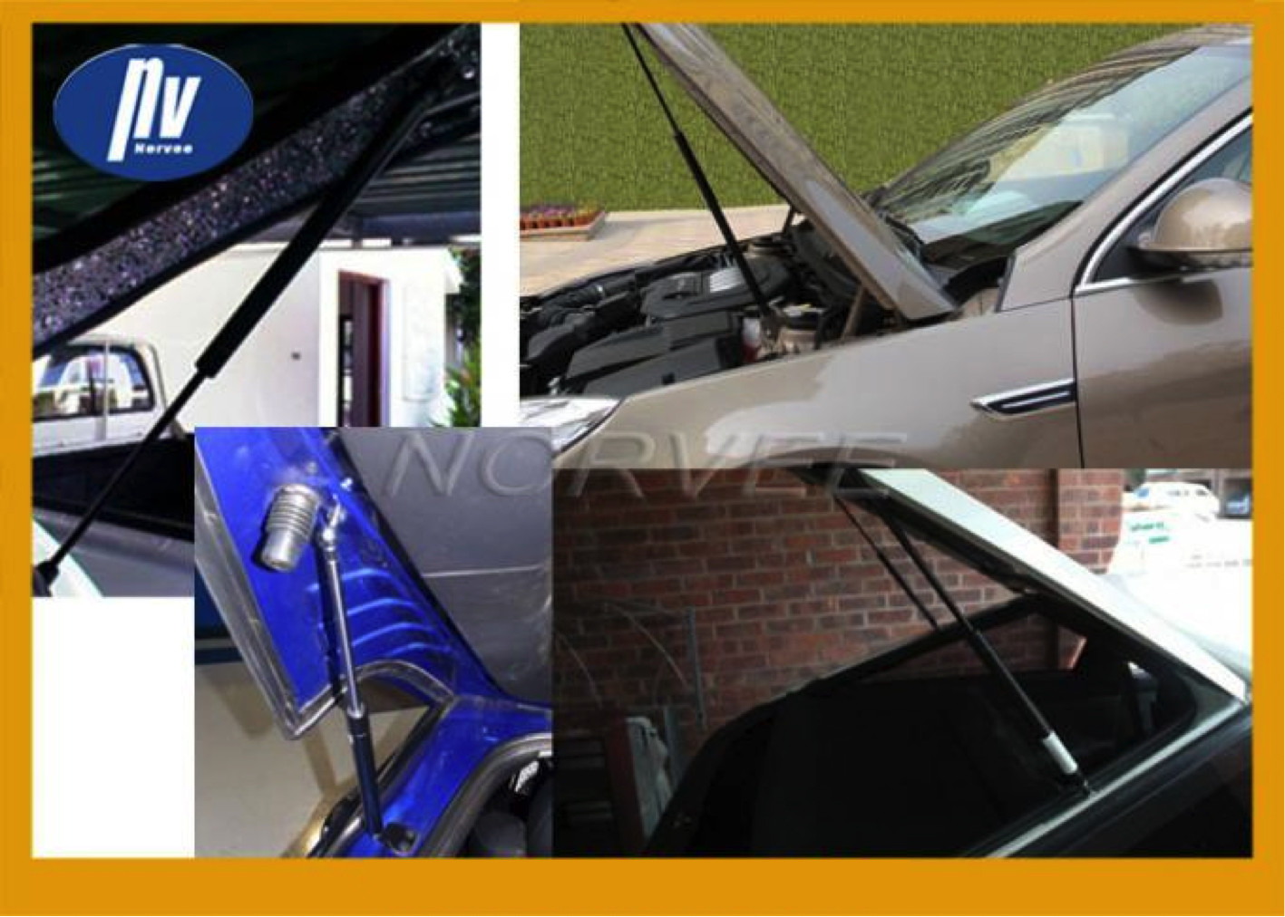 Auto Spring Lift Gas Struts Replacement Easy Installation With Ball / Eye End Fitting