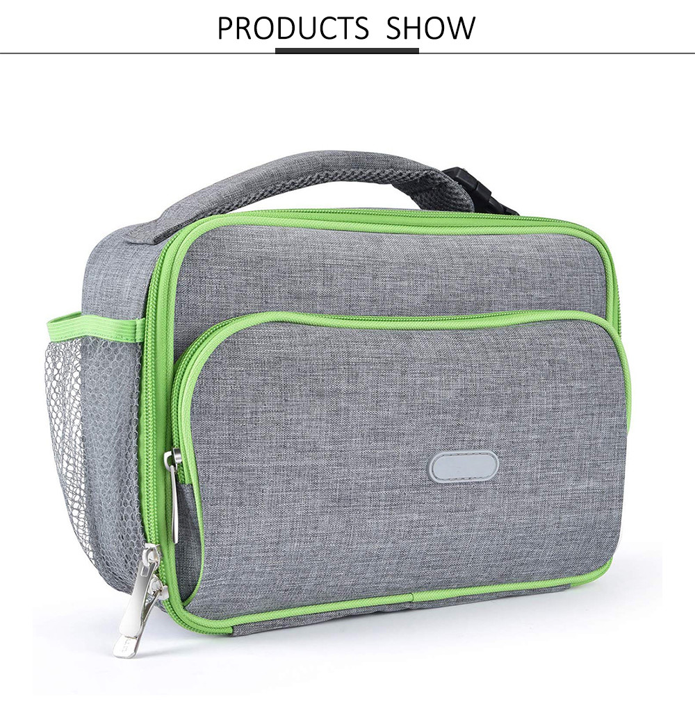 Reusable Durable Soft Leakproof Thermal Lunch Bag for School Work Office