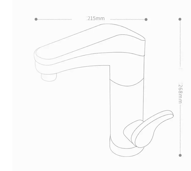 120 Degree Rotating Kitchen Sink Basin Tap , ABS 3500W Instant Hot Cold Water Tap