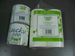 China Customized Size Toilet Tissue Paper , Unbleached Bath Sanitary Paper 2 Ply wholesale