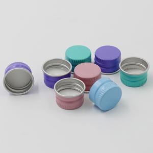 China Hotel Shower Bottle Aluminum Screw Cap Small Size Cosmetic Thread Cover Lids wholesale