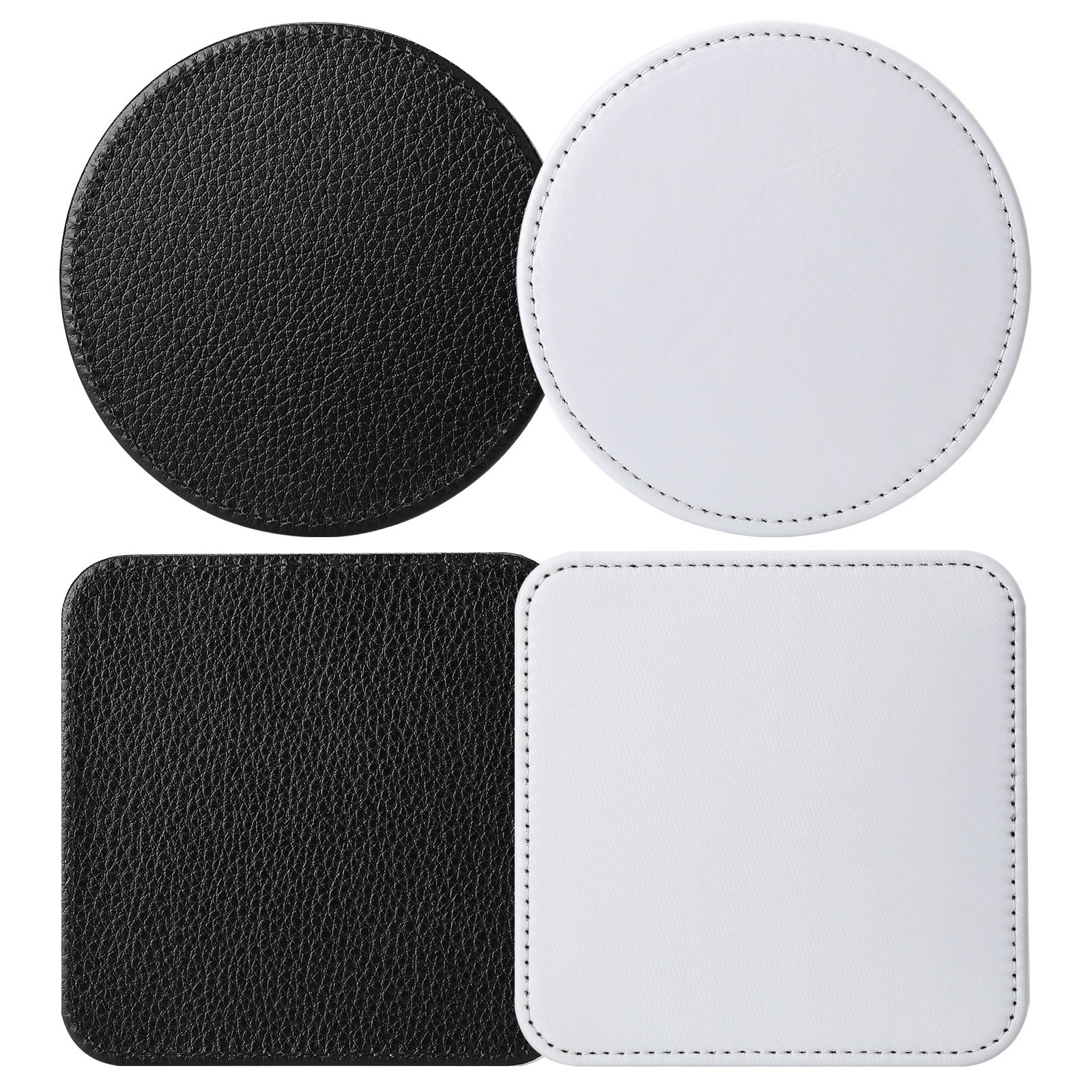 10*10cm Custom Leather Coaster Blanks For Sublimation Photo Printing