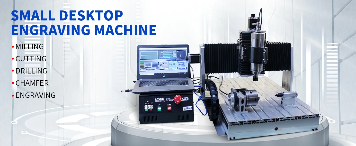 4 Axis USB MACH3 6040 CNC Router Milling Machine Square Guide Rail Version 2.2KW