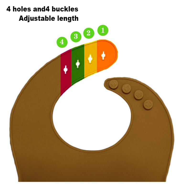 Antibacterial Toddler silicone scoop bib Waterproof Feeding Bibs With Crumb Catcher