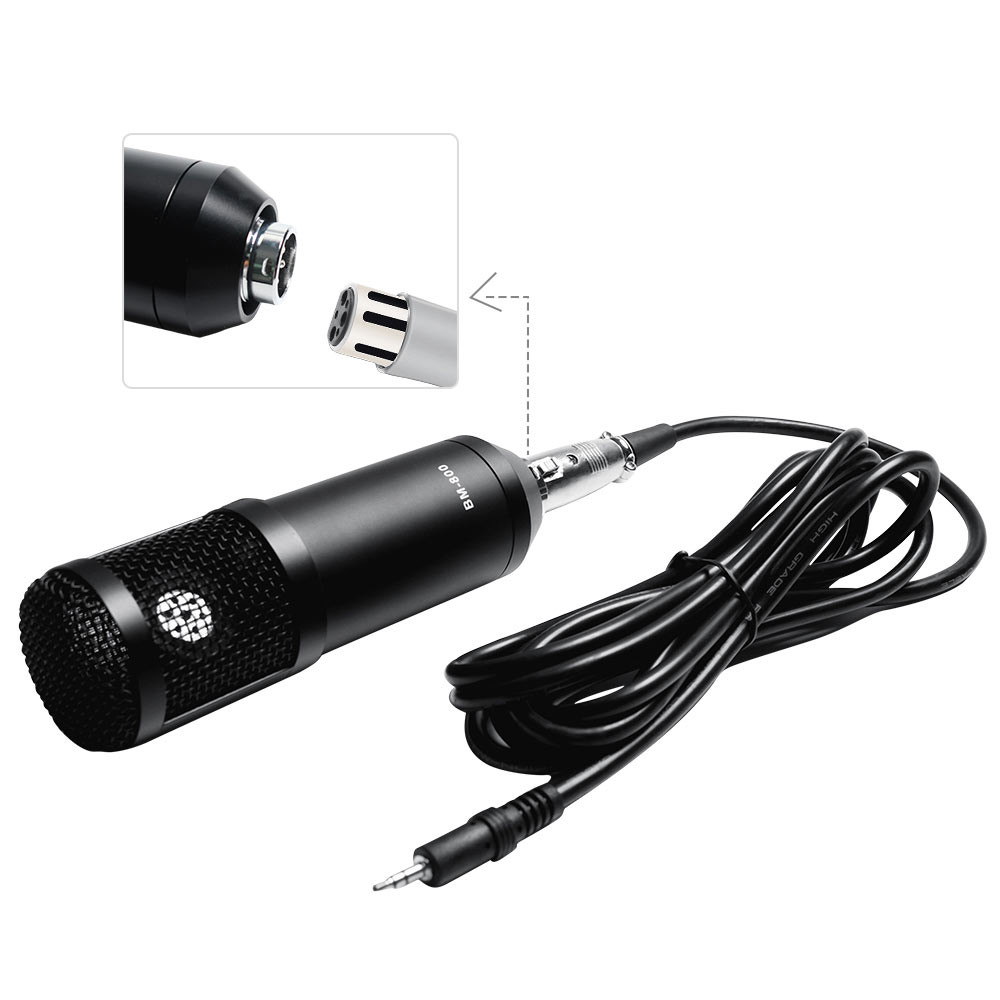 2.5m Bm800 Recording Dynamic Condenser Microphone With Shock Mount