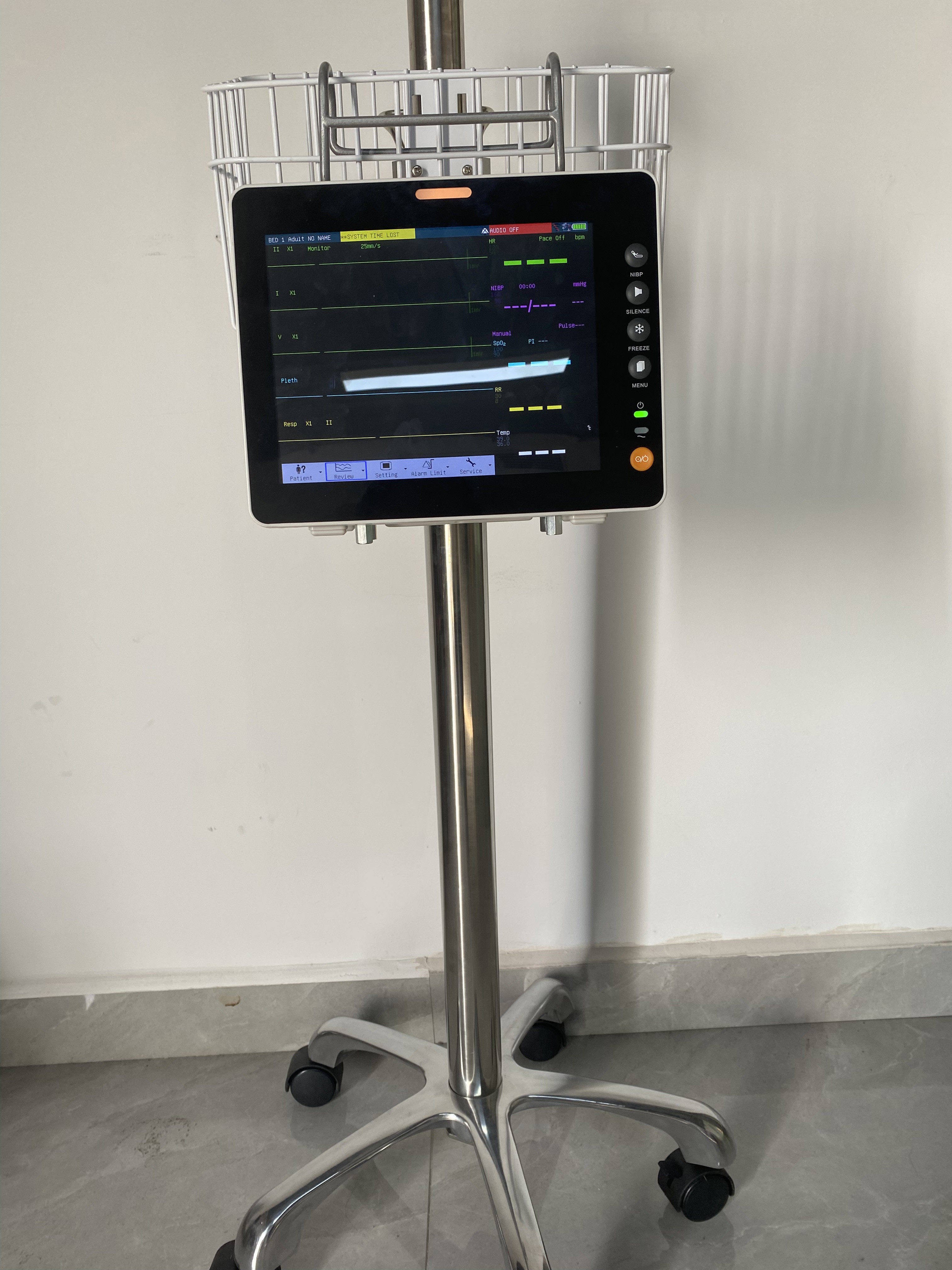 Mobile Medical Hospital Patient Monitor Fetal Monitor Trolley Cart