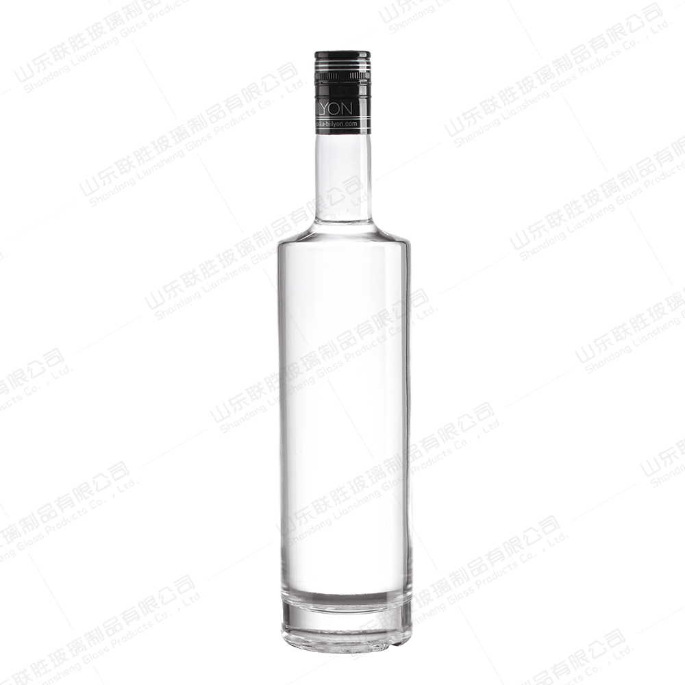 250ml OEM/ODM Acceptable Fancy Glass Bottle Vodka Tequila with Unique Aluminium Gold Cap