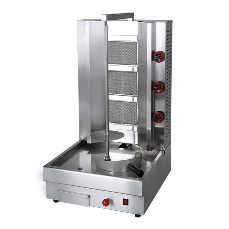 Commercial Electric Shawarma Machine with Stainless Steel Body and 220-240V Power