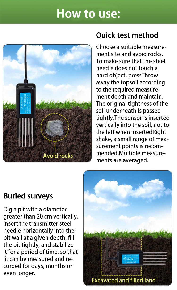 Temperature PH NPK Moisture EC and Salinity Sensors in Agriculture 7 in 1 Soil Tester Kit