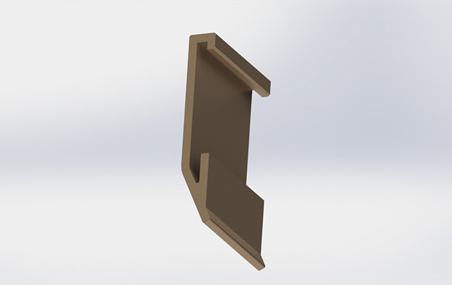 Champagne Color Anodized Aluminum Profiles , Electrophoresis Aluminum Profile For Handle