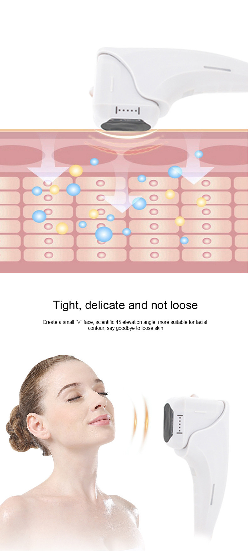 12D Ice Compress HIFU Facial Machine Deep Tissue Stimulation Rejuvenation Anti Aging