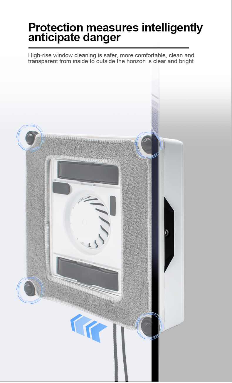 Custom Label Dual Ultrasonic Spray Glass Window Cleaner Robot for Smart Home Cleaning