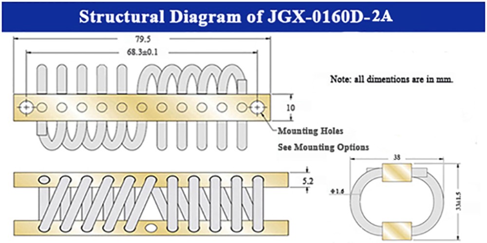 Helical Wire Rope Isolators Six Coils Eight Coils Embedded Electronics UAV Camera Acoustics