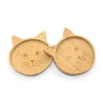 Divided Bamboo Kids Suction Plate Stay Put 215g Tiger Shaped