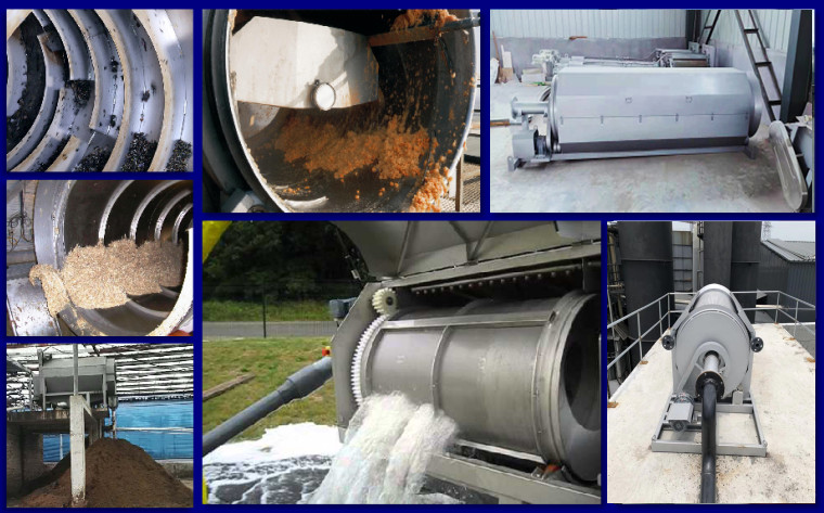 Pretreatment Rotary Drum Water Filtering Machine With SS304 316 Sieve And Micro Filter