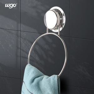 China Stainless Steel Fitting Bathroom Towel Holder Suction Mounted Strongly Holding wholesale