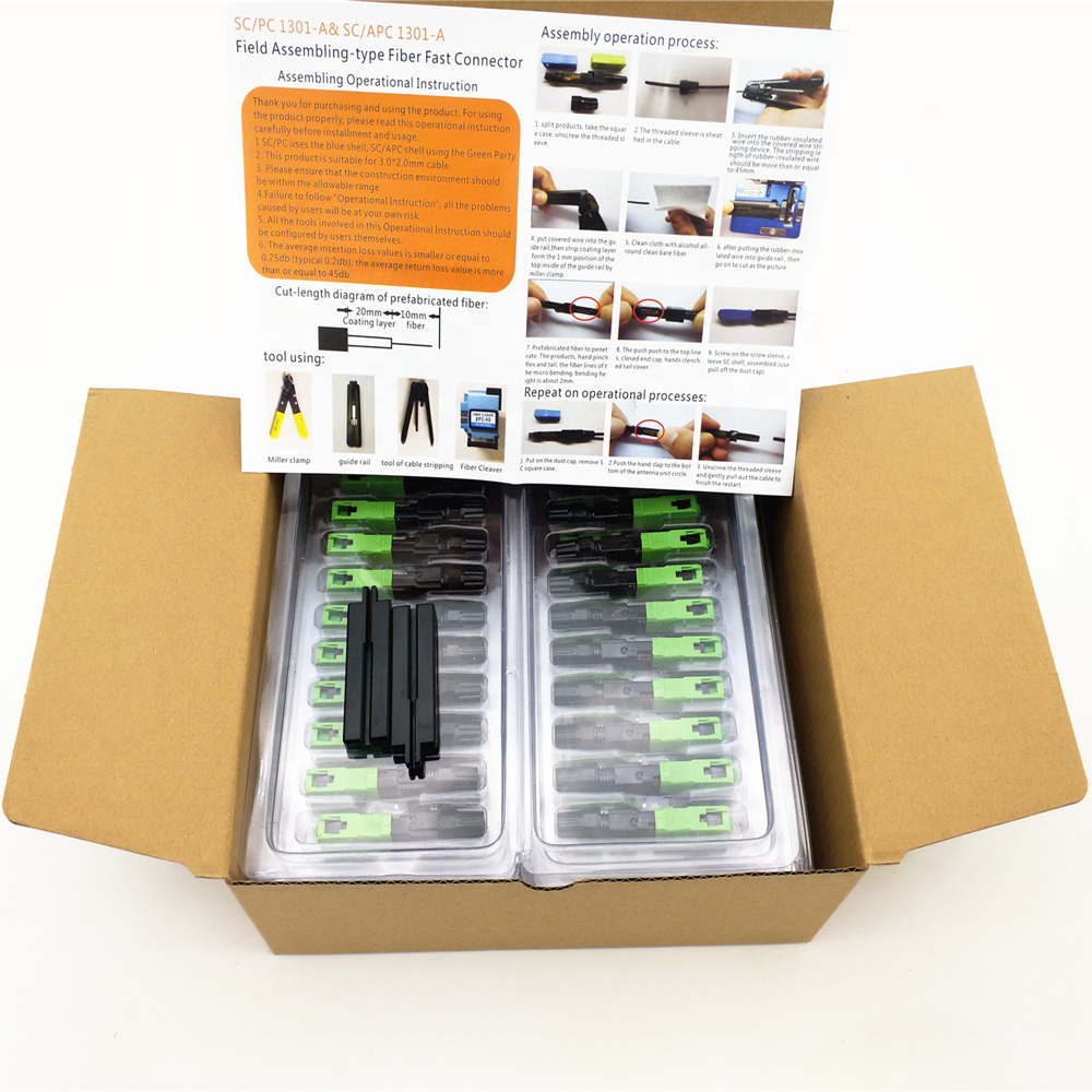 OMC FTTH 1550nm 900 Micron Sc Apc Optical Fiber Connector