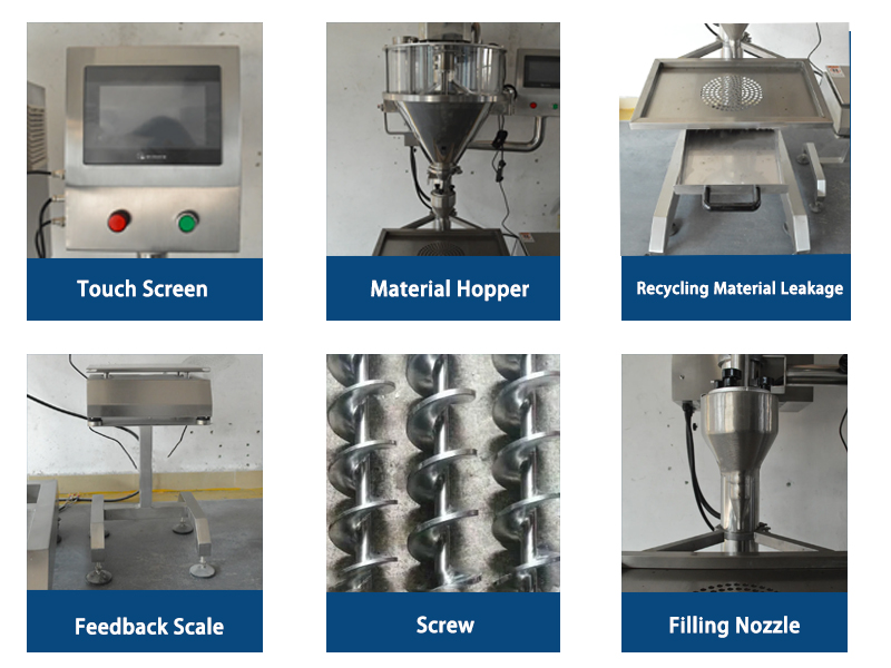 Semi Automatic Powder Filling Machine for Coffee Flour Chilli Detergent Milk Powder