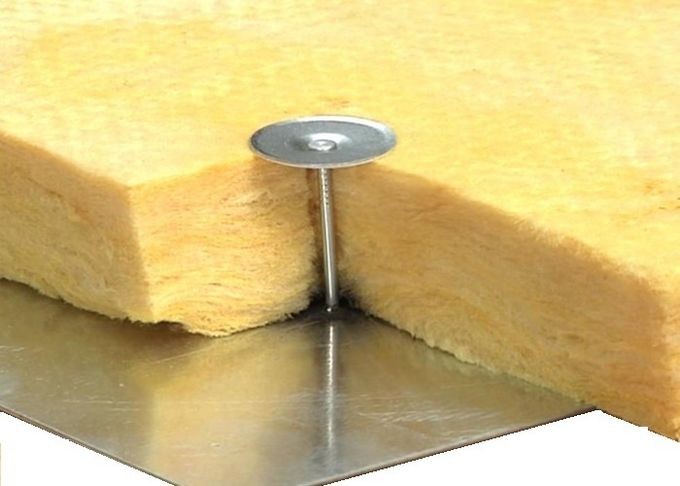 Insulation Accessories Beveled Cupped Head Weld Pins For Duct Liner