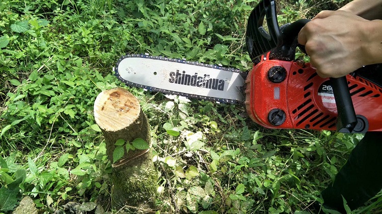 Single Cylinder Gasoline Chain Saw 25cc Wood Cutter Machine For Garden P230TS