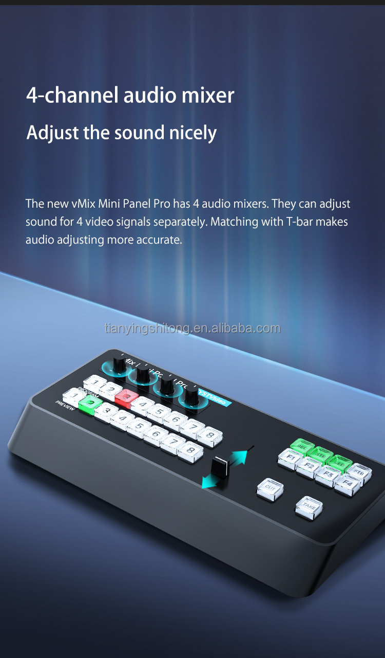 TYSTVideo Recording and Broadcasting Control Panel Vmix Mini Directing Switch Keyboard