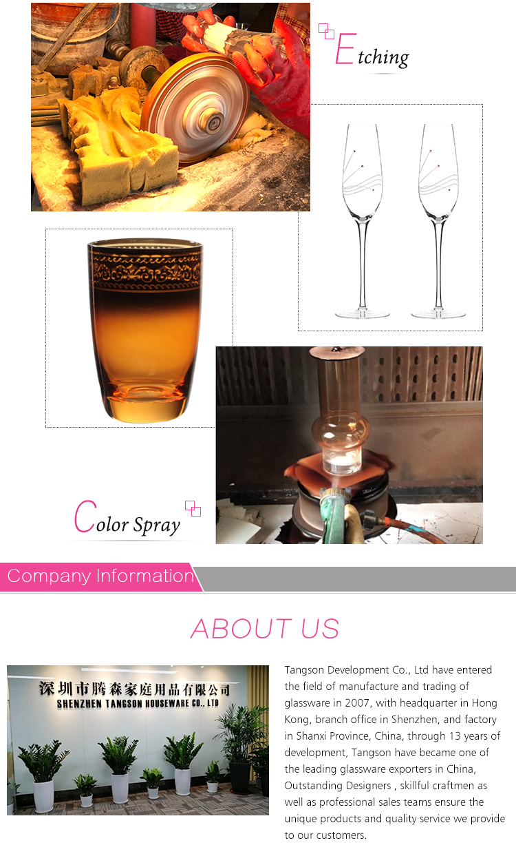 Tangson Lead Free Promotional Drinking Glasses , 400ml Drinking Glass For Ice Tea