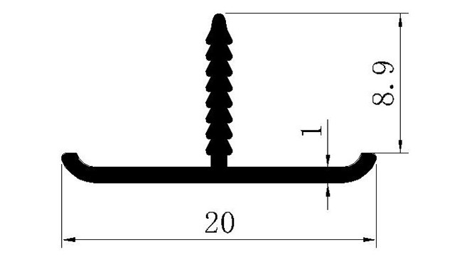 Matt Silver T Molding Transition Strip , Tile To Wooden Floor Strip 20mm
