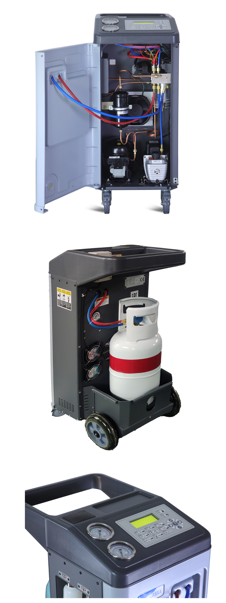 R1234yf Automatic AC Refrigerant Recovery Machine AC Service Station 220V