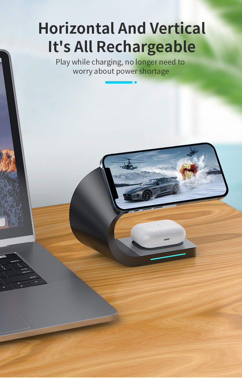 4 in 1 Magnetic Wireless Charger Stand for iPhone 14 15W Fast Charging Dock Station