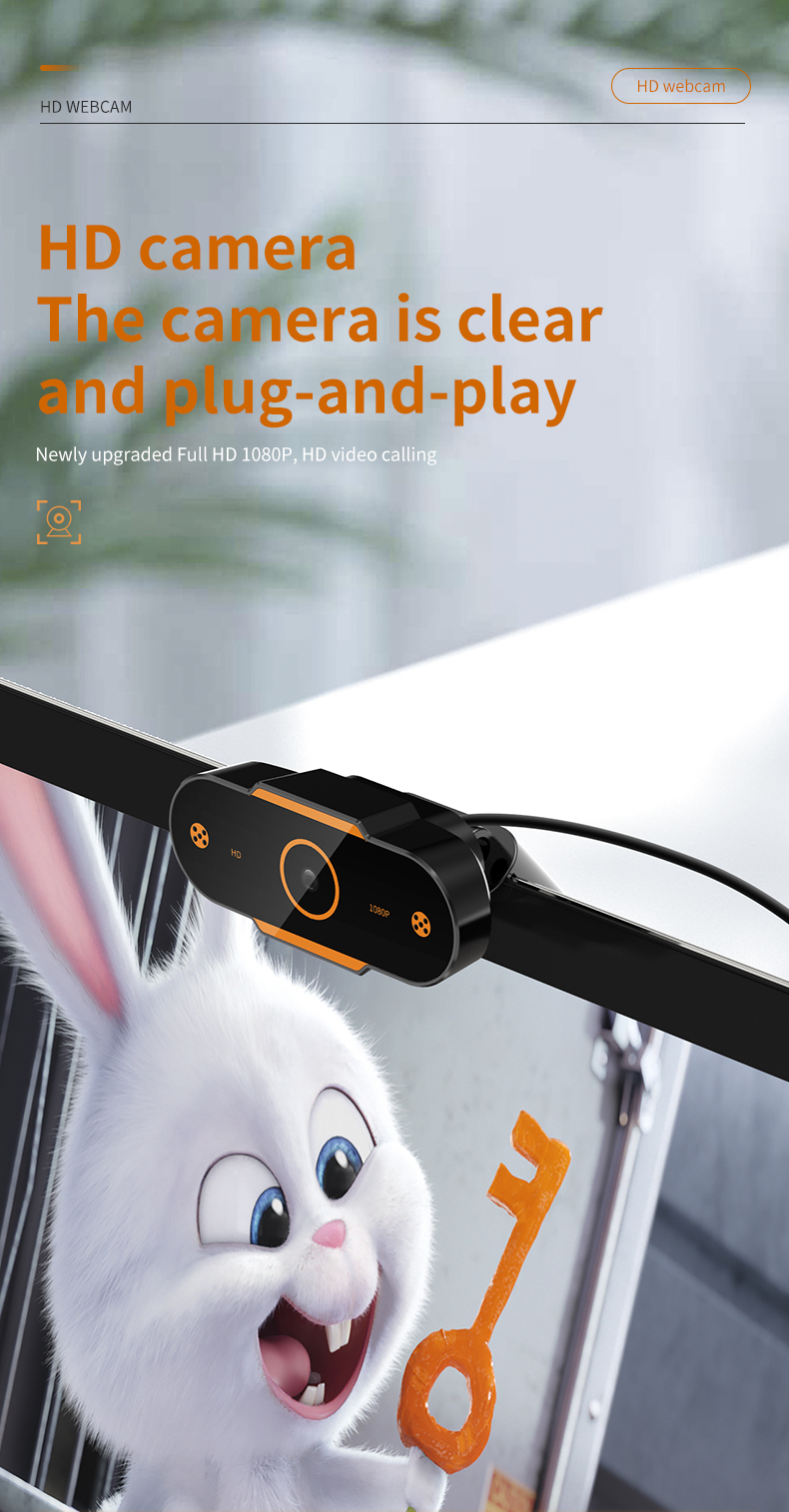 USB Autofocus FCC RoHS 1080P 60fps Web Camera For Android TV