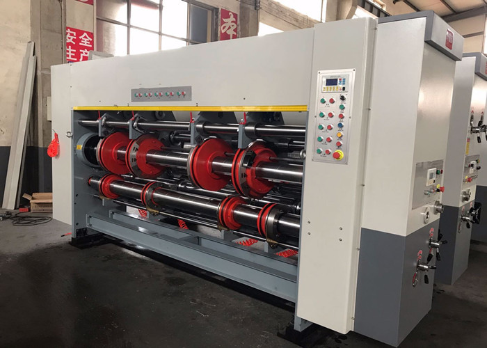 PLC Control Board Corrugated Box Printing Machine With Electric Slotting Machine