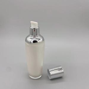 China 80ml Oval Cylinder Plastic PS Skin Toner Bottle Cosmetic Packaging wholesale