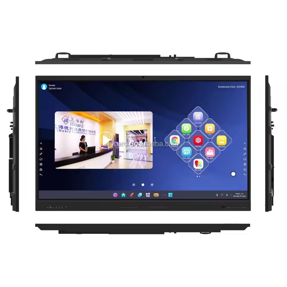 Boost Your Conference Experience With Our HD QLED Android 13 Built-In Camera For Optional Conference Interactive Flat Panel Display