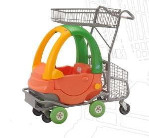 China Metal 80L Kids Shopping Carts / Childrens Shopping Trolley Funny Toy Car wholesale