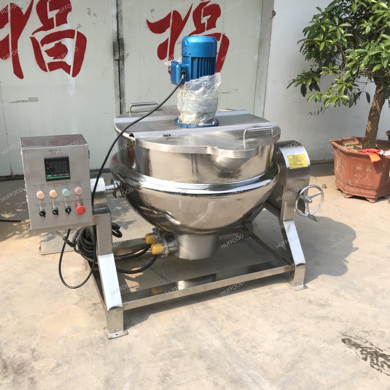 50-800 L Industrial Steam Jacketed Cooking Kettle For Cocoa Beans Peanut Butter Grinder