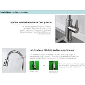 China rotatable Kitchen Bar Faucets OEM stainless steel sink faucet wholesale