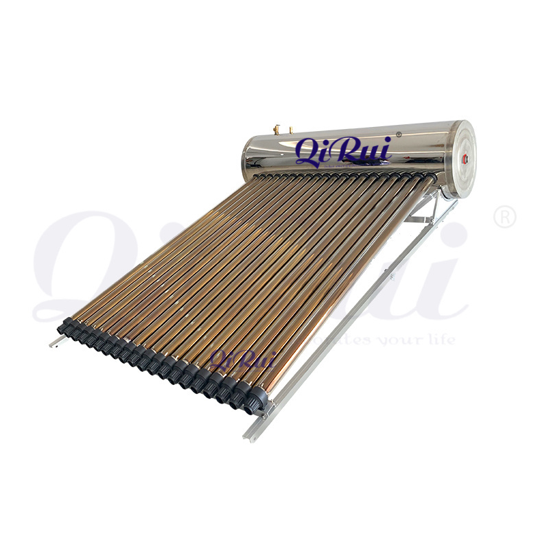 OEM 100L 200L 300L Compact Home Calentador De Agua Solar Best Vacuum Tube Heat Pipe Termo Tanques Solares Integrated Solar Hot Water Heater Heating System