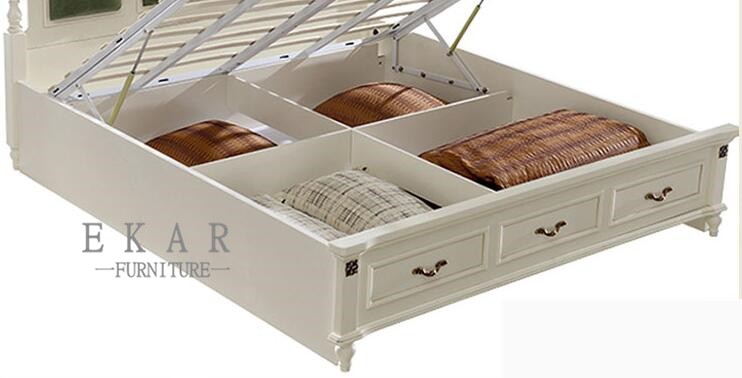 Room Furniture Bedroom Set Latest Wood Double Bed Design With Storage Box