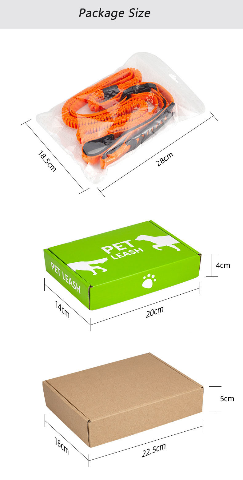 Custom Multi Functional Pet Leash Hands Free Dog Leash And Collars Set With Poop Bag