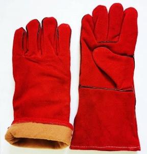 China Red Ram Safety Welding Gloves Cowhide Non Slip Wear Resistant wholesale