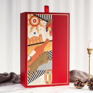 China New Year Red Wine Gift Box Double Universal Zodiac Lafite Double Gift Box wholesale