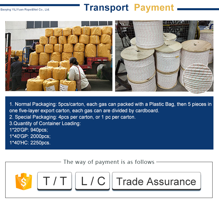 Yellow PP 3mm 4mm 5mm 6mm 8mm Twist Rope Bundling Rope Customized 200m/220m YLY-C029
