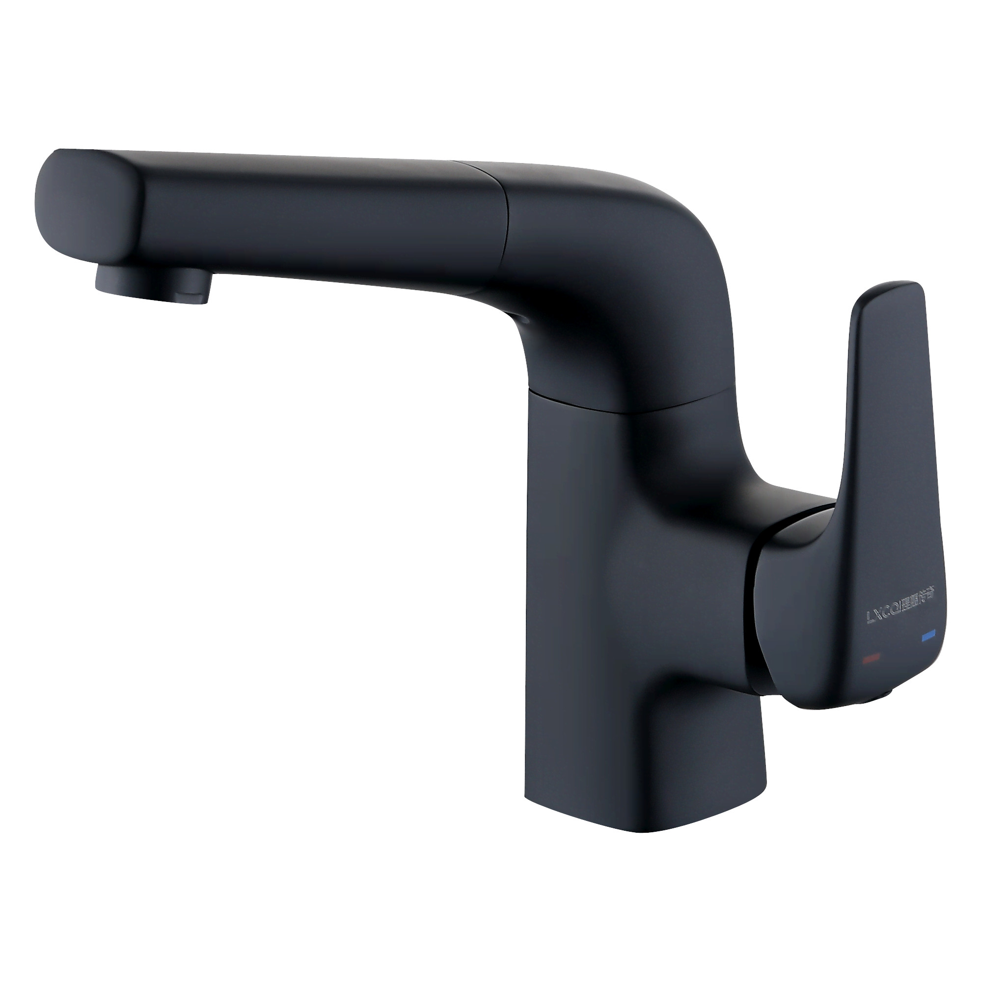 Brass Yahei Bathroom Textured Single Handle Basin Faucet Exquisite Stretch