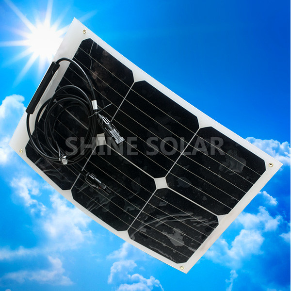 Optional Eyelets SunPower Flexible Solar Panels 25W With ETFE Surface