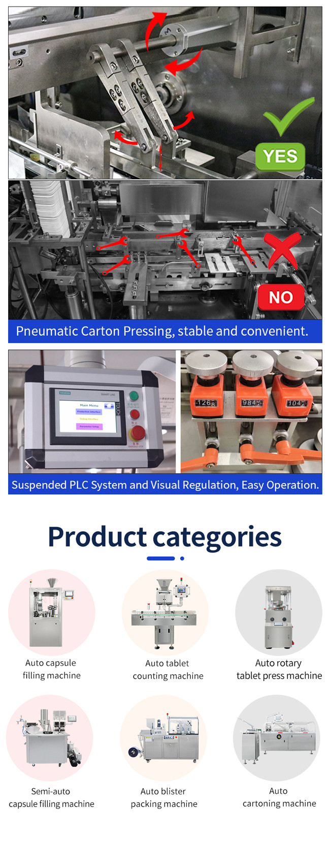 With CE Standards Automatic Pill Blister Carton Packing Machine