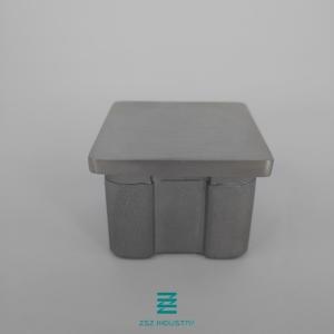 China 40X40mm Satin Finish Handrail End Caps For Stainless Steel 316L Square Tubes wholesale